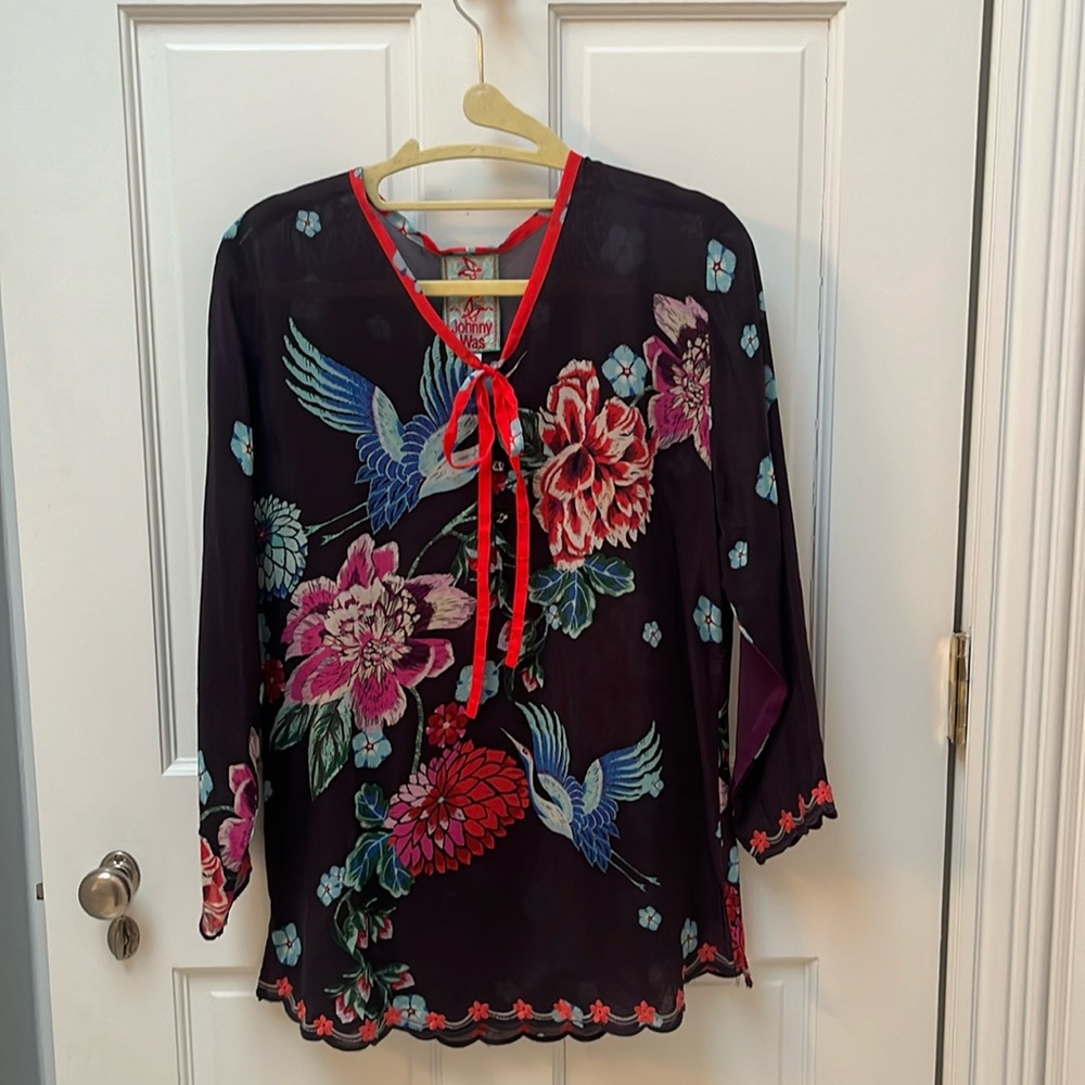 Johnny Was silk blouse
